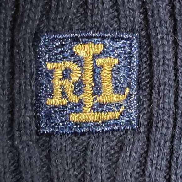 Polo Ralph Lauren LRL Sweater Pullover Women’s Size Large L Navy Blue Striped - Picture 6 of 9